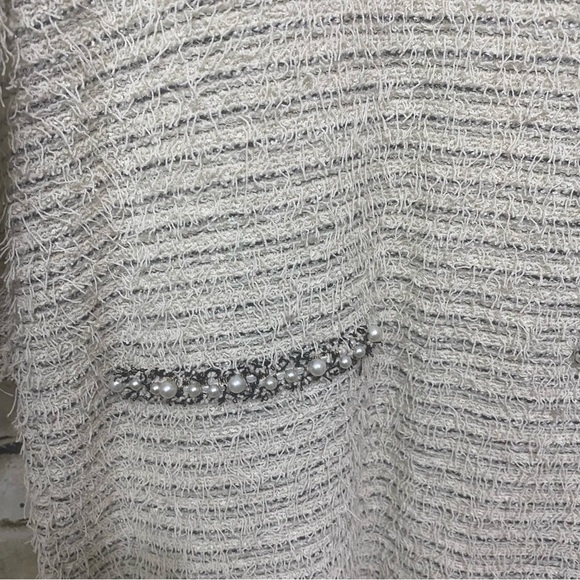 Hayden Los Angeles Cream Black Eyelash Uptown Tweed Pearl Dress - Picture 4 of 6